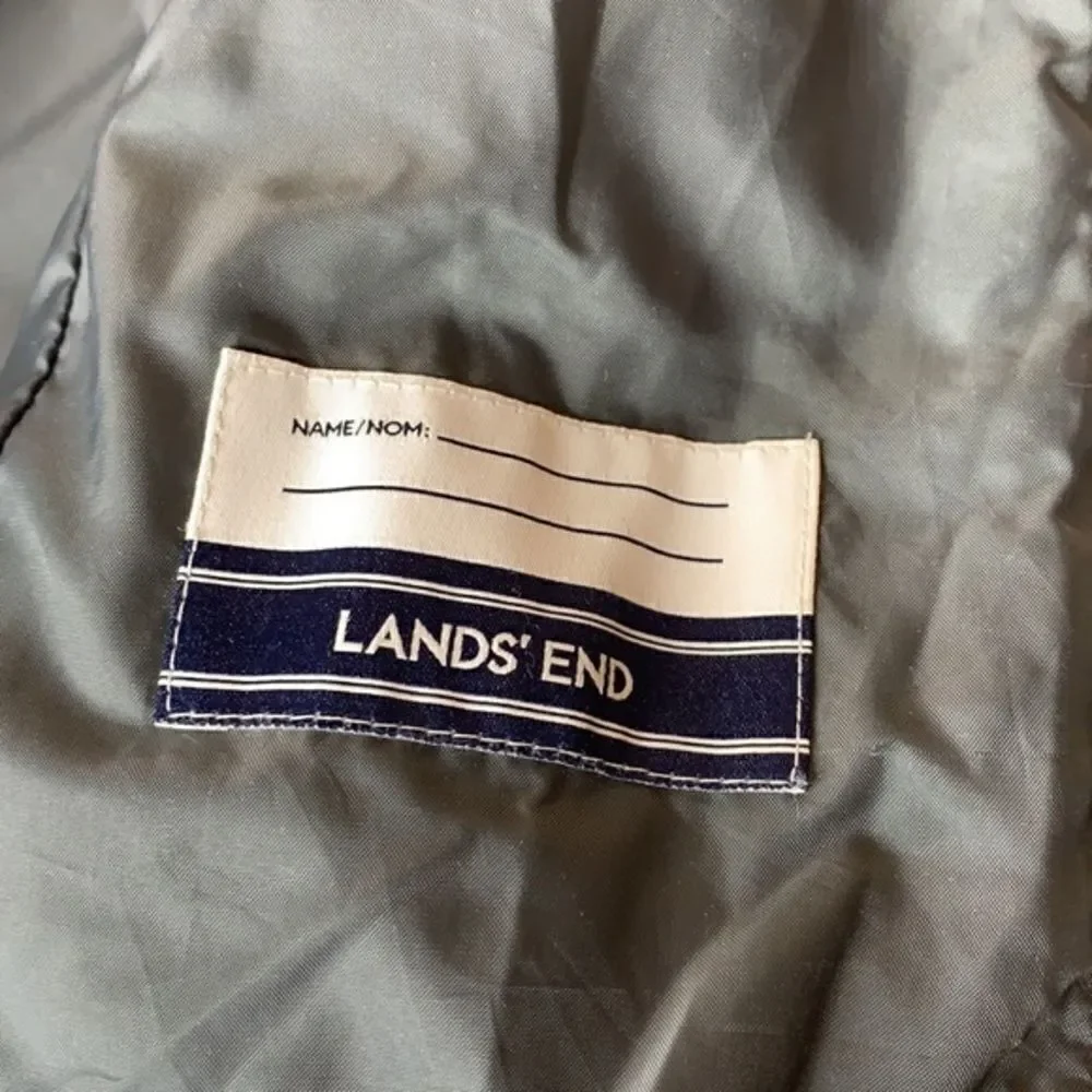 Lands’ End Blue Lightweight Puffer Jacket Size M 10/12